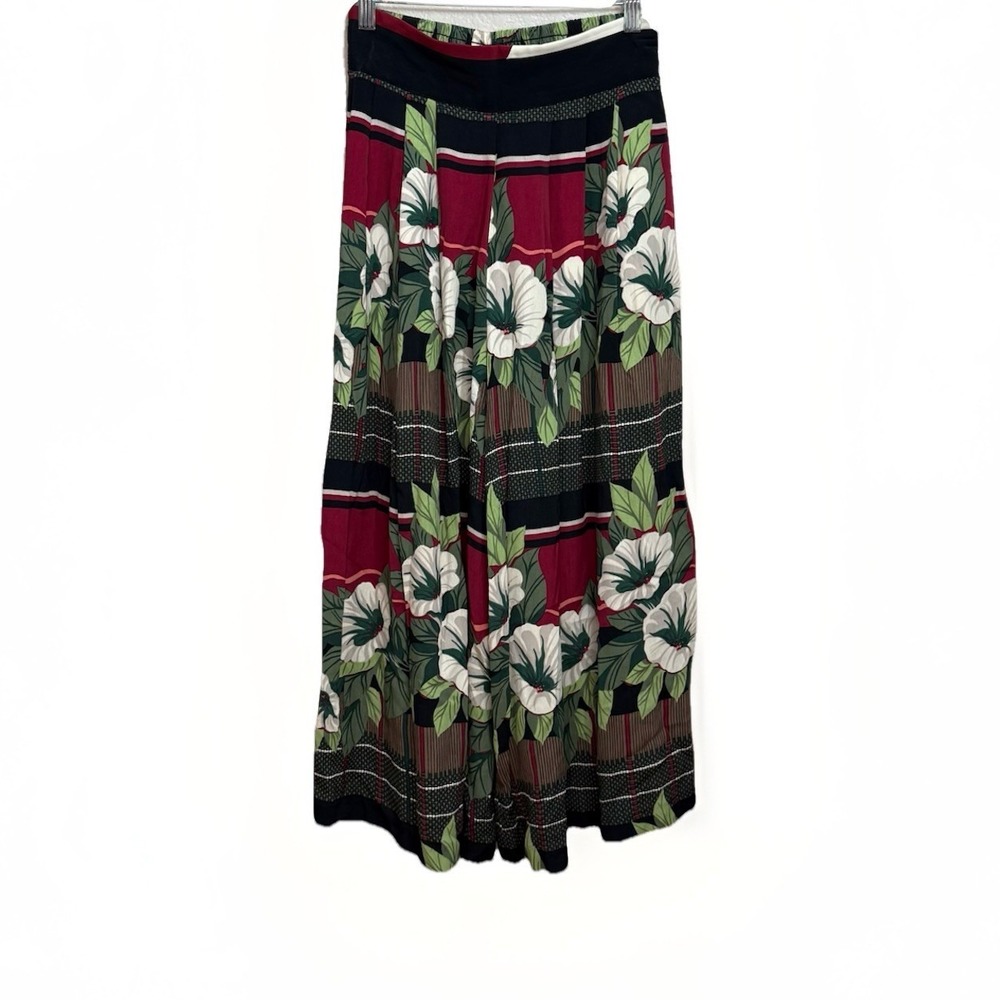 Vintage Marsha Brander‎ Componix Pants Womens Sz 8 Tropical Boho Wide Leg Summer